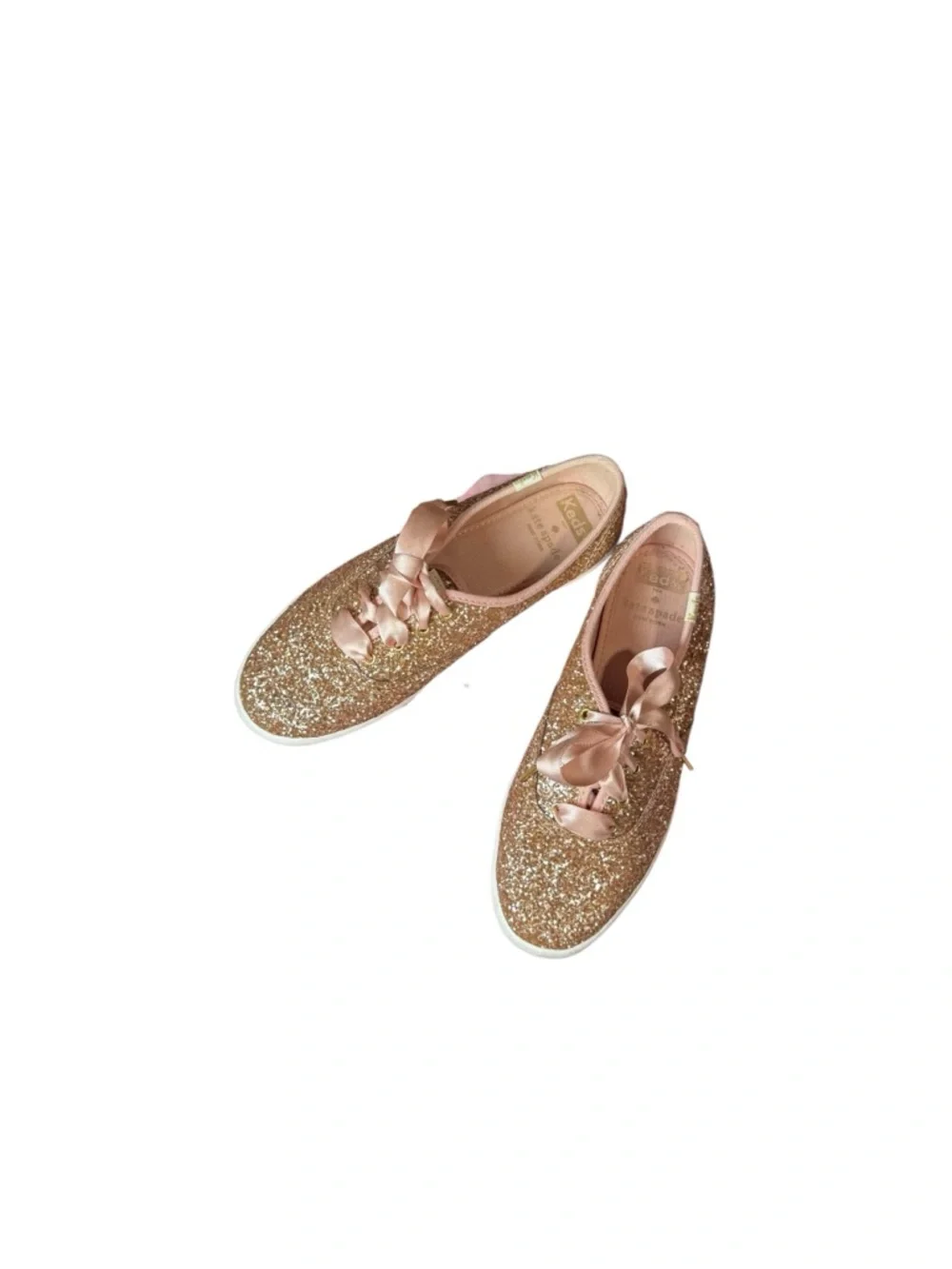 Kate Spade New York x Keds Champion Rose Gold Glitter Sneakers - Size 6